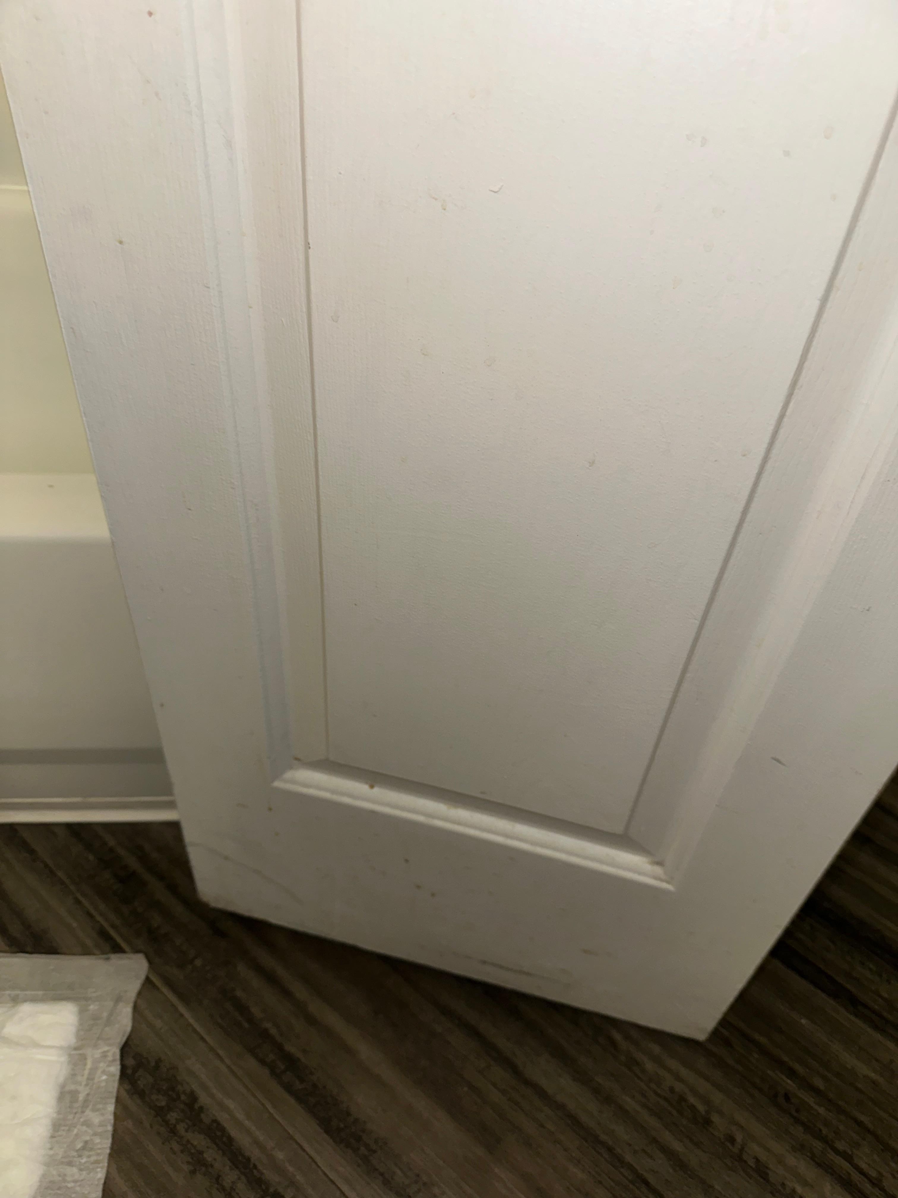 These are all inside and outside of the filthy bathroom doors.