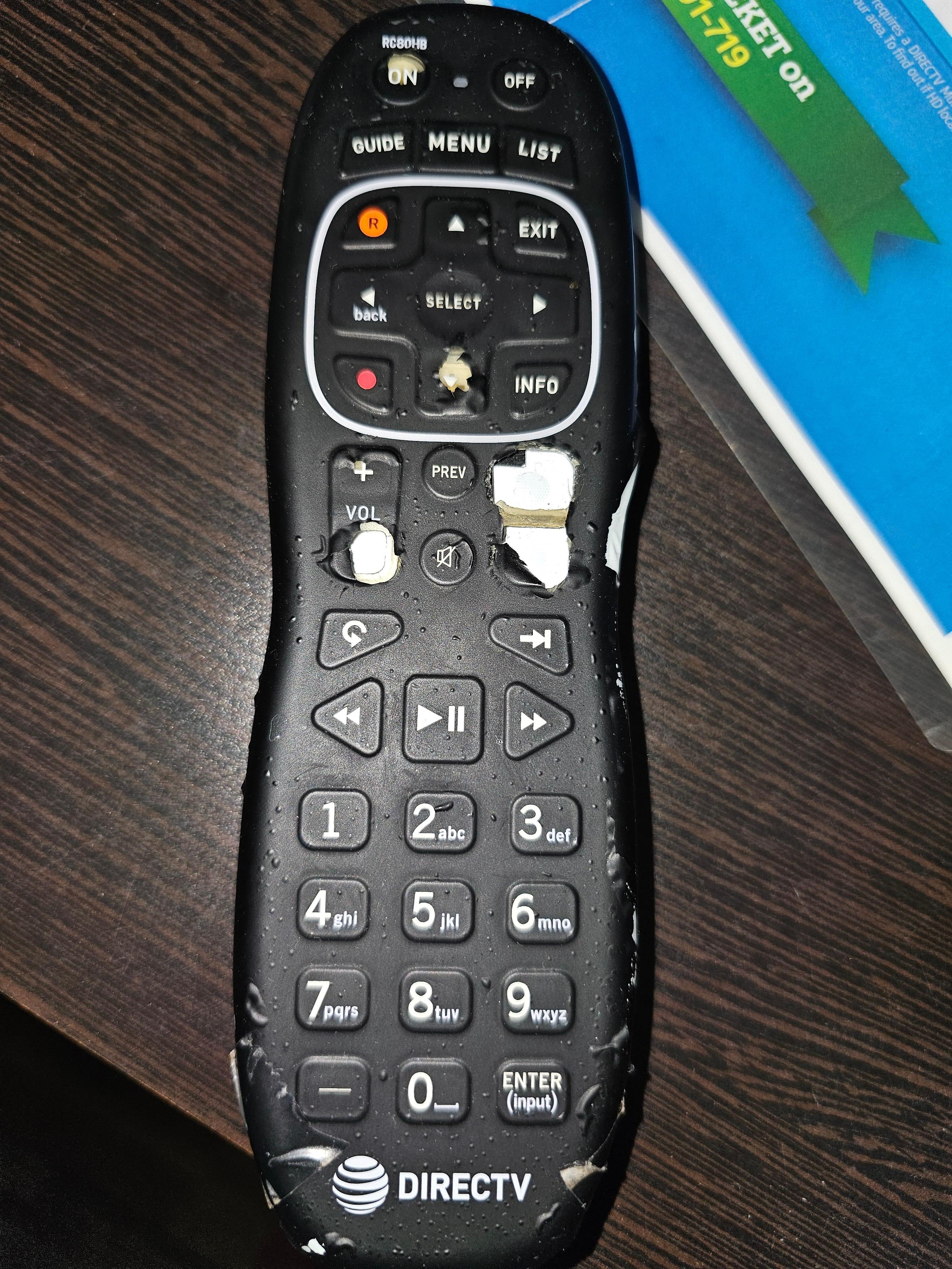 Remote that struggled to function. 