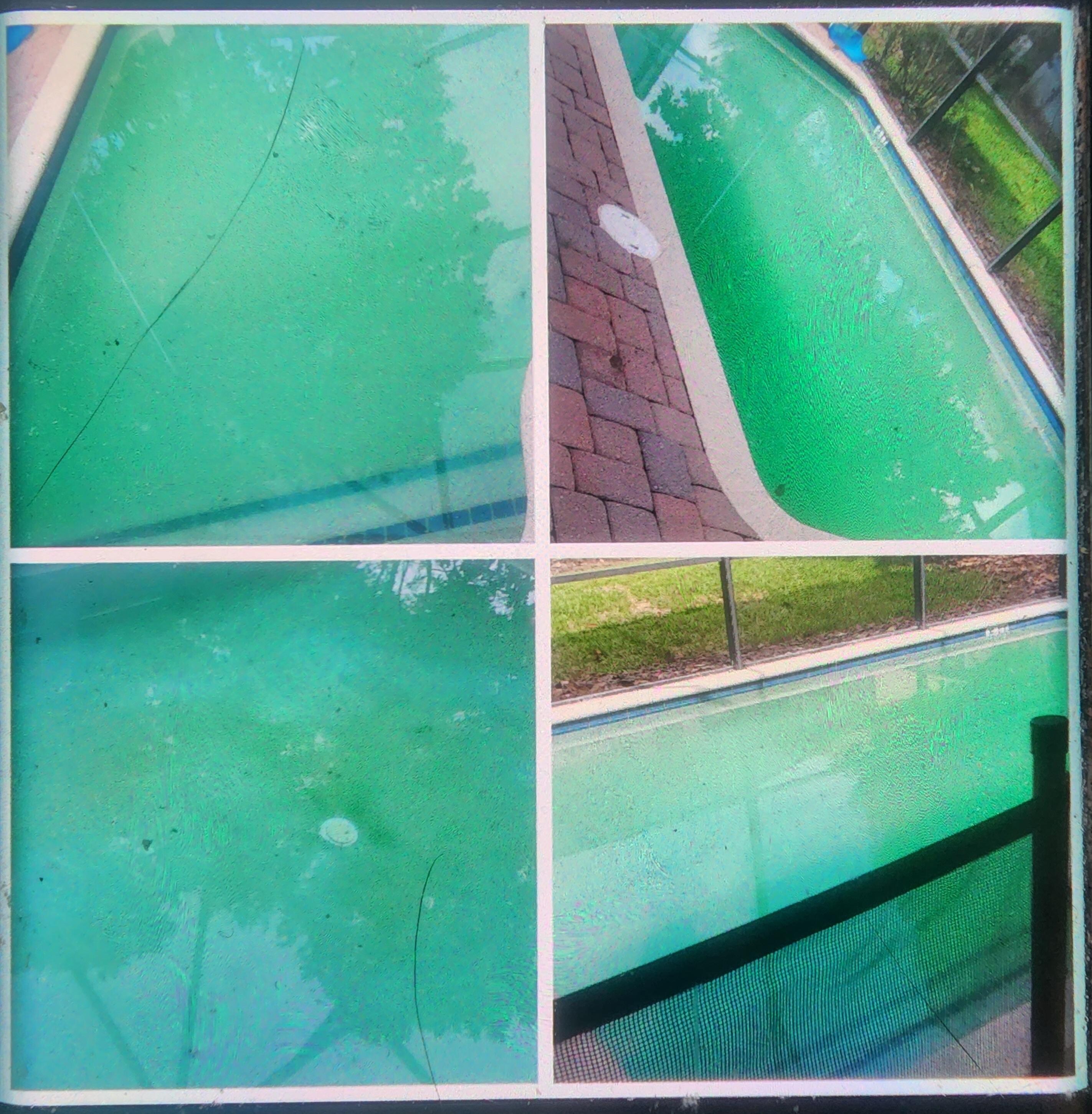 Pool on different days. It never got better despite chlorine being added. 