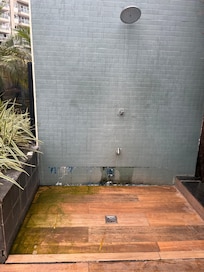 Filthy shower area, not cleaned for ages