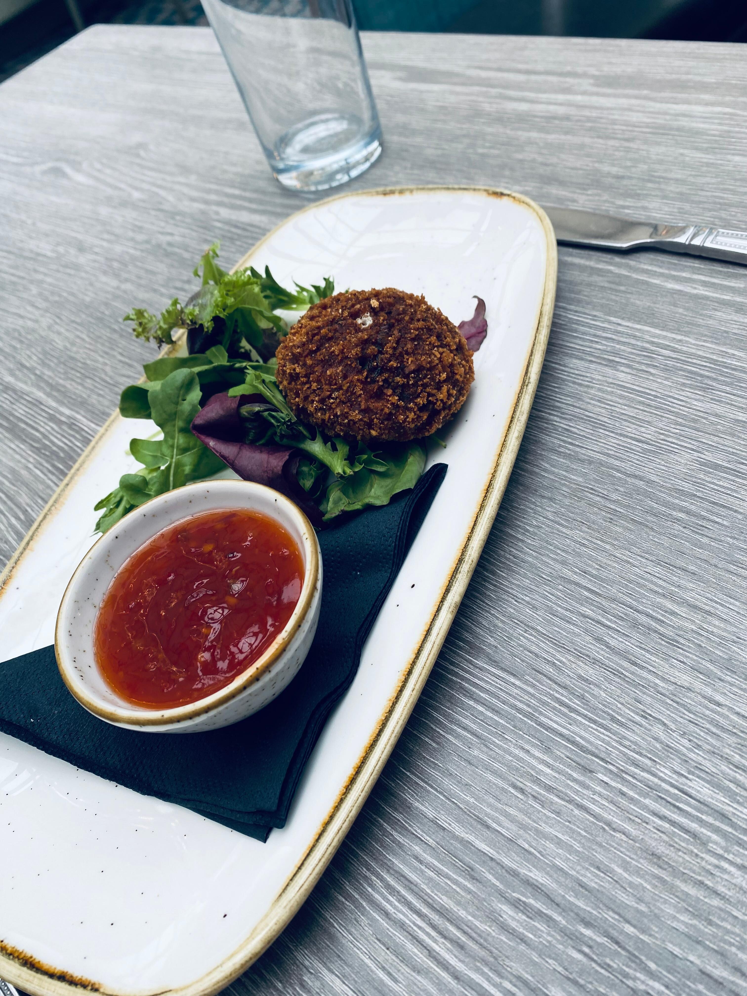 Thai fish cake starter (evening meal)