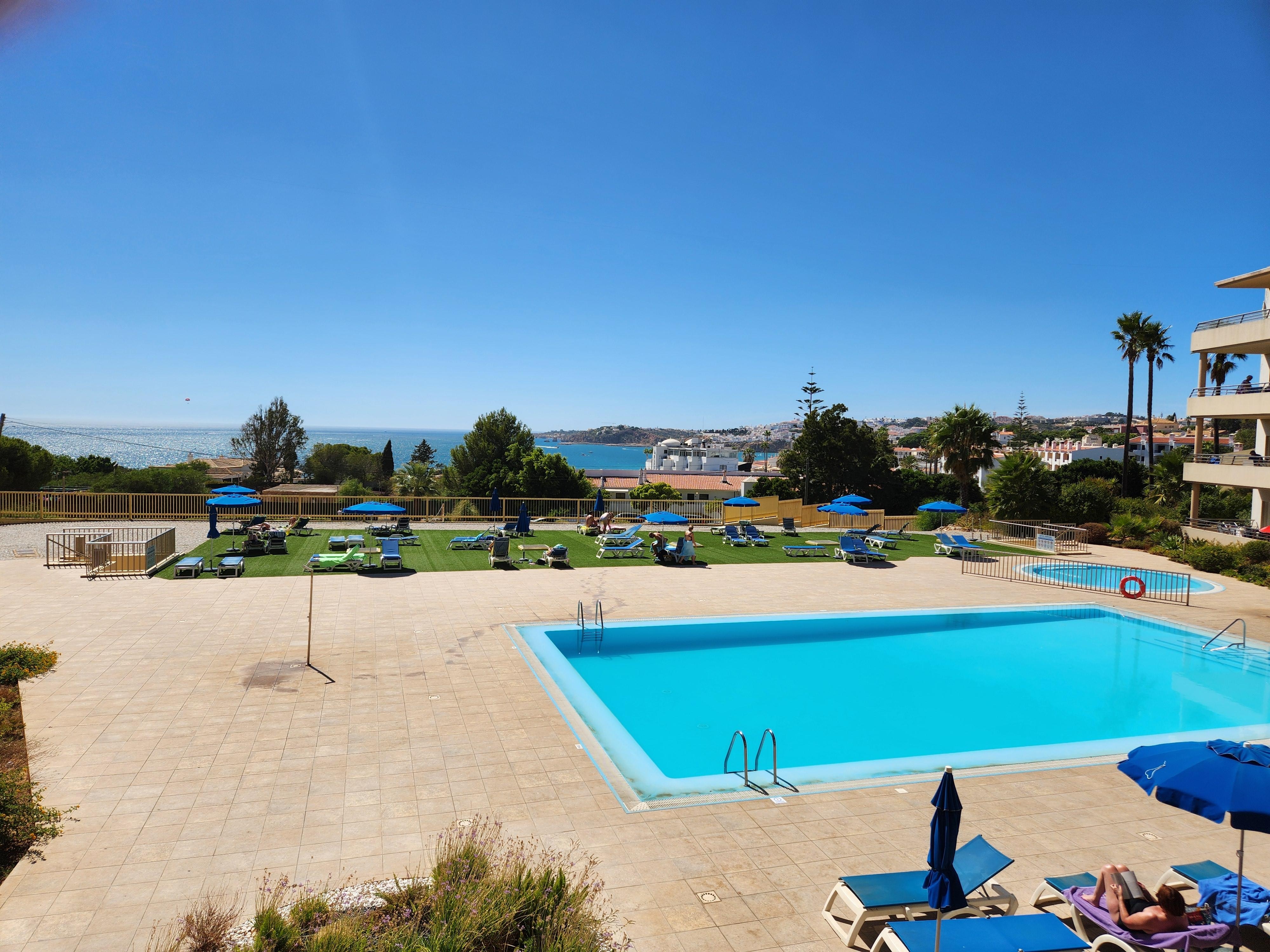 View of pool from patio