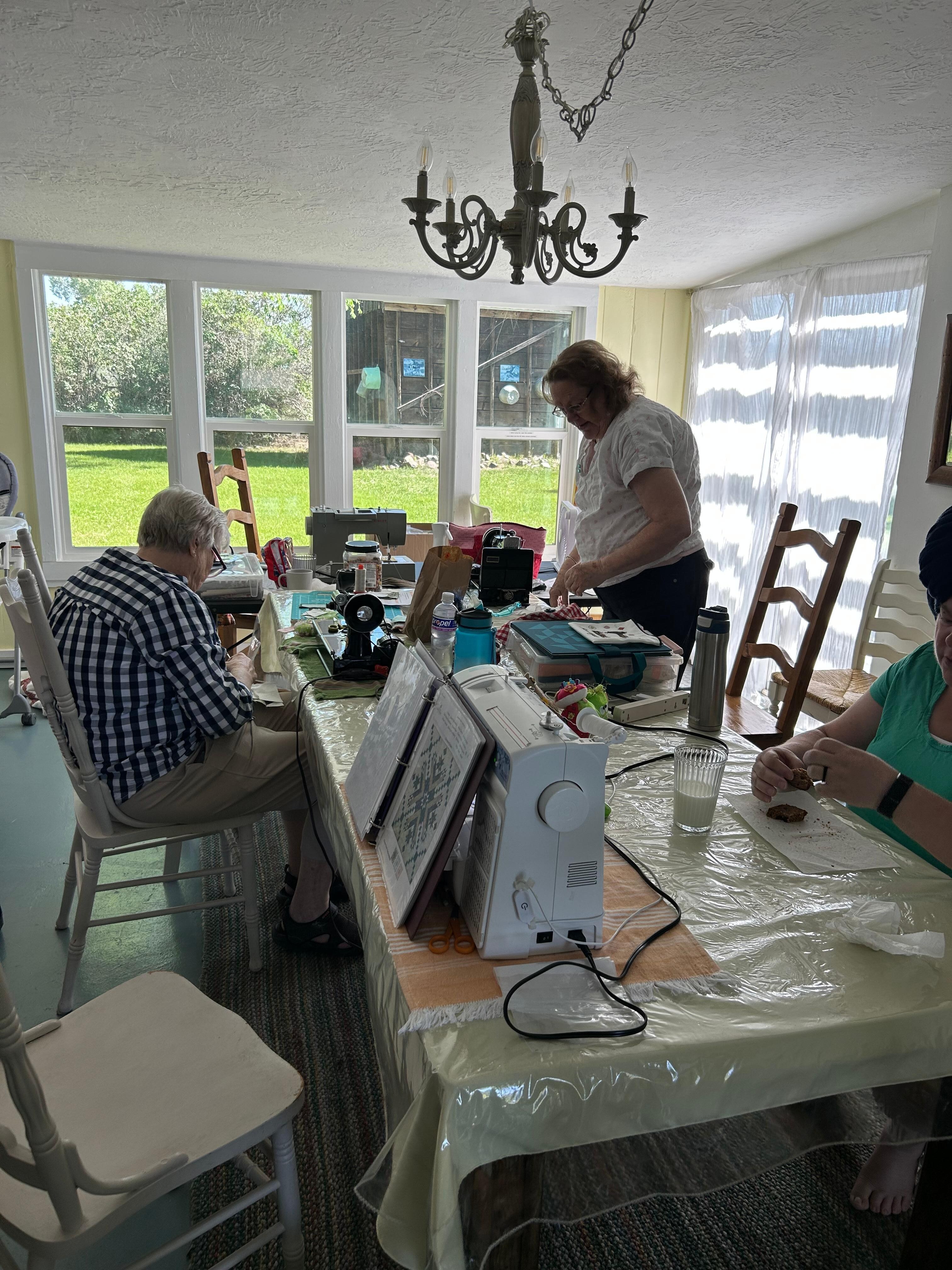 The sisters using your great table