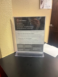 warning guests about Sex Trafficking....a FIRST ever