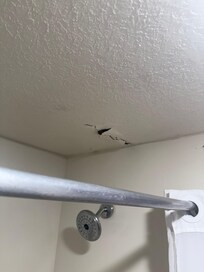 Visible water damage