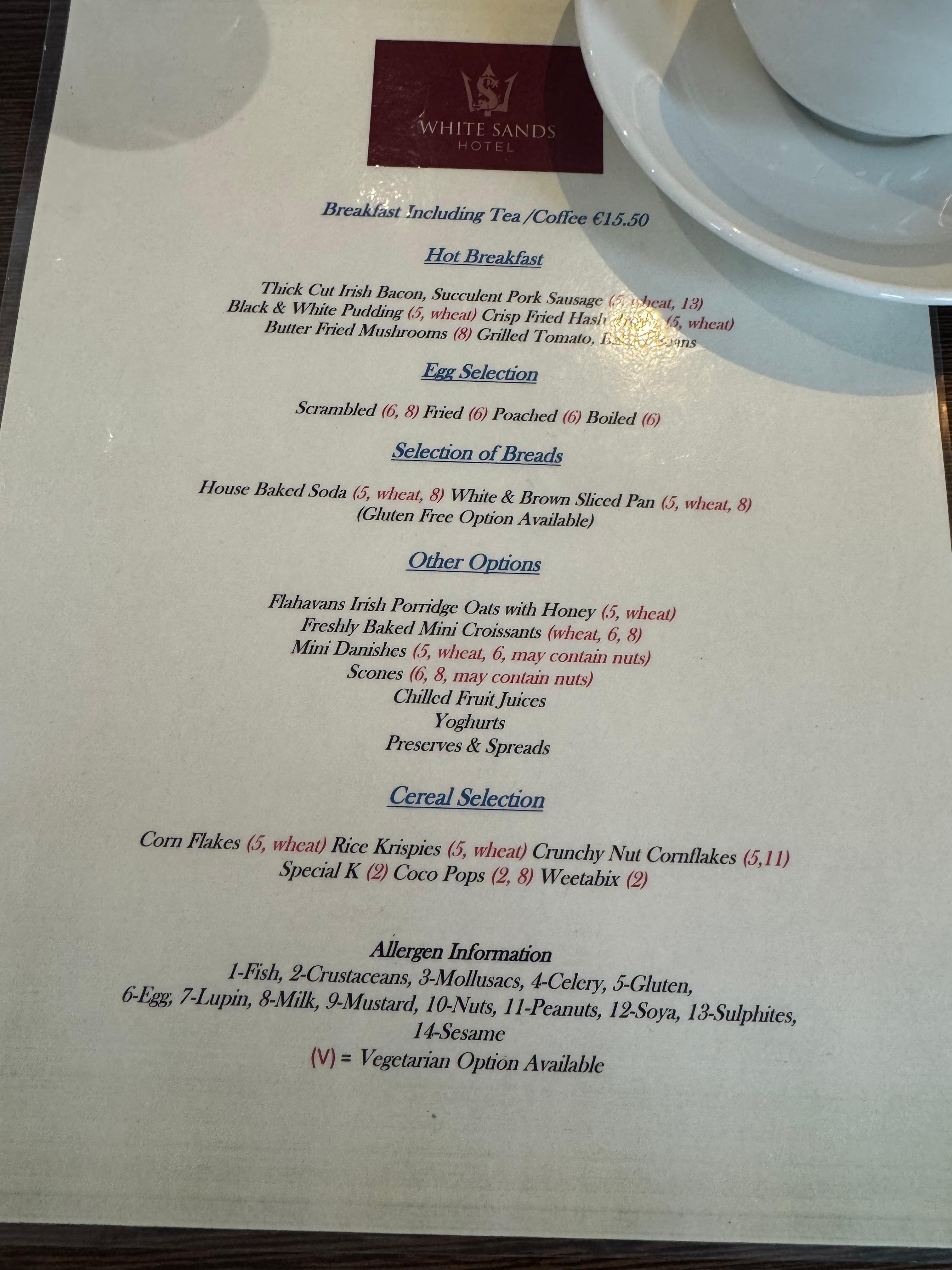 You have to purchase the breakfast voucher at the front desk