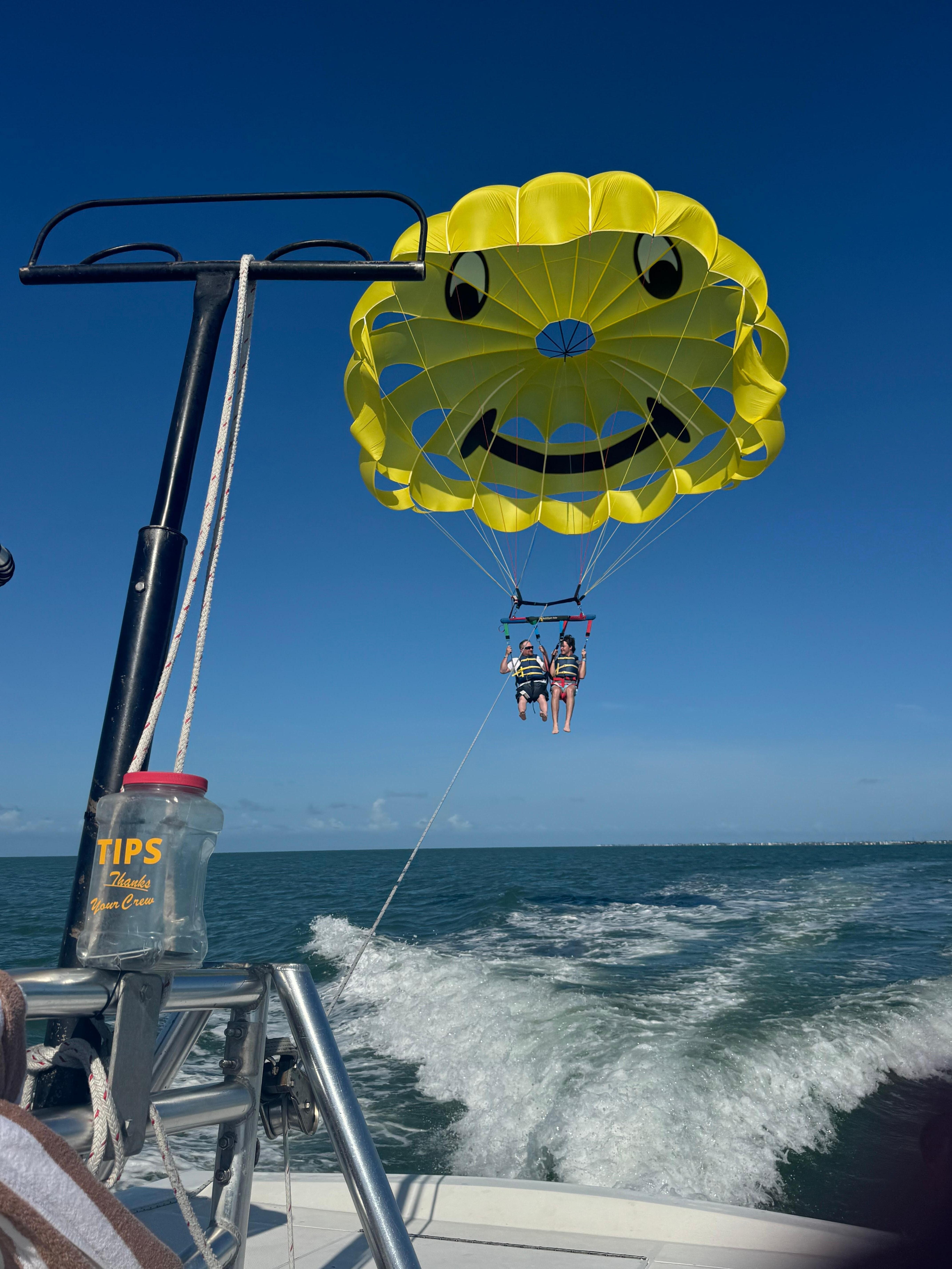 Parasailing is walking distance 