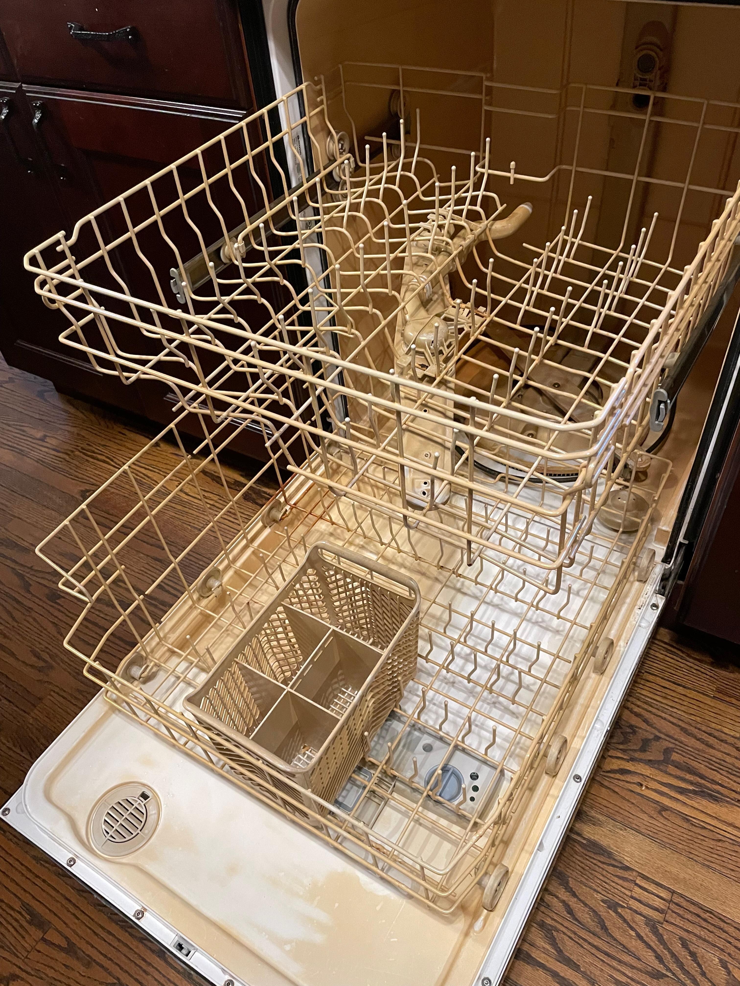 Dishwasher not cleaned in ages. 