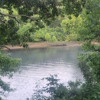 View of lake from back porch