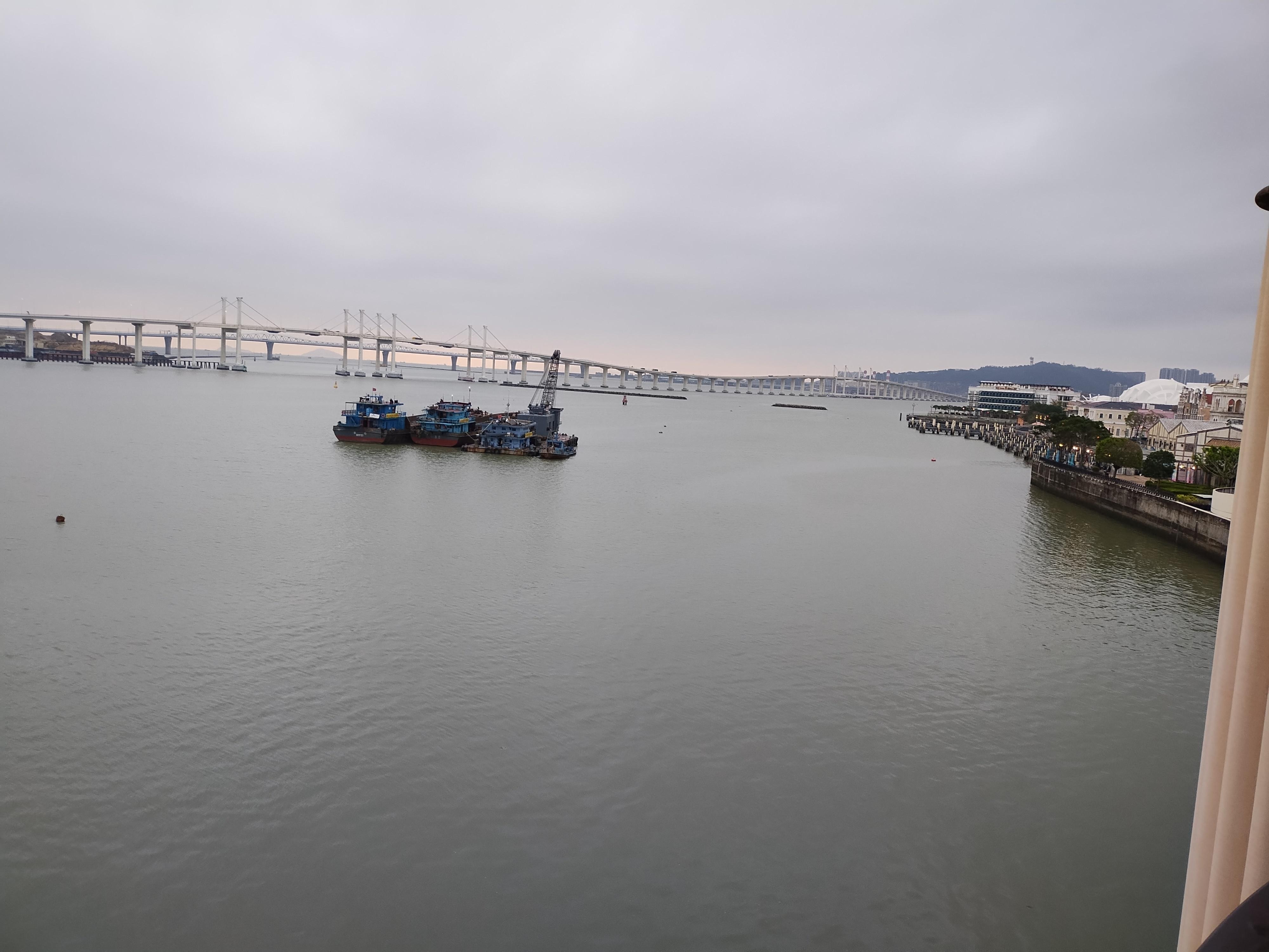 View of the bridge from the balcony.