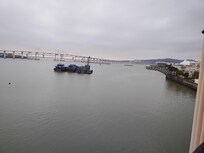 View of the bridge from the balcony.