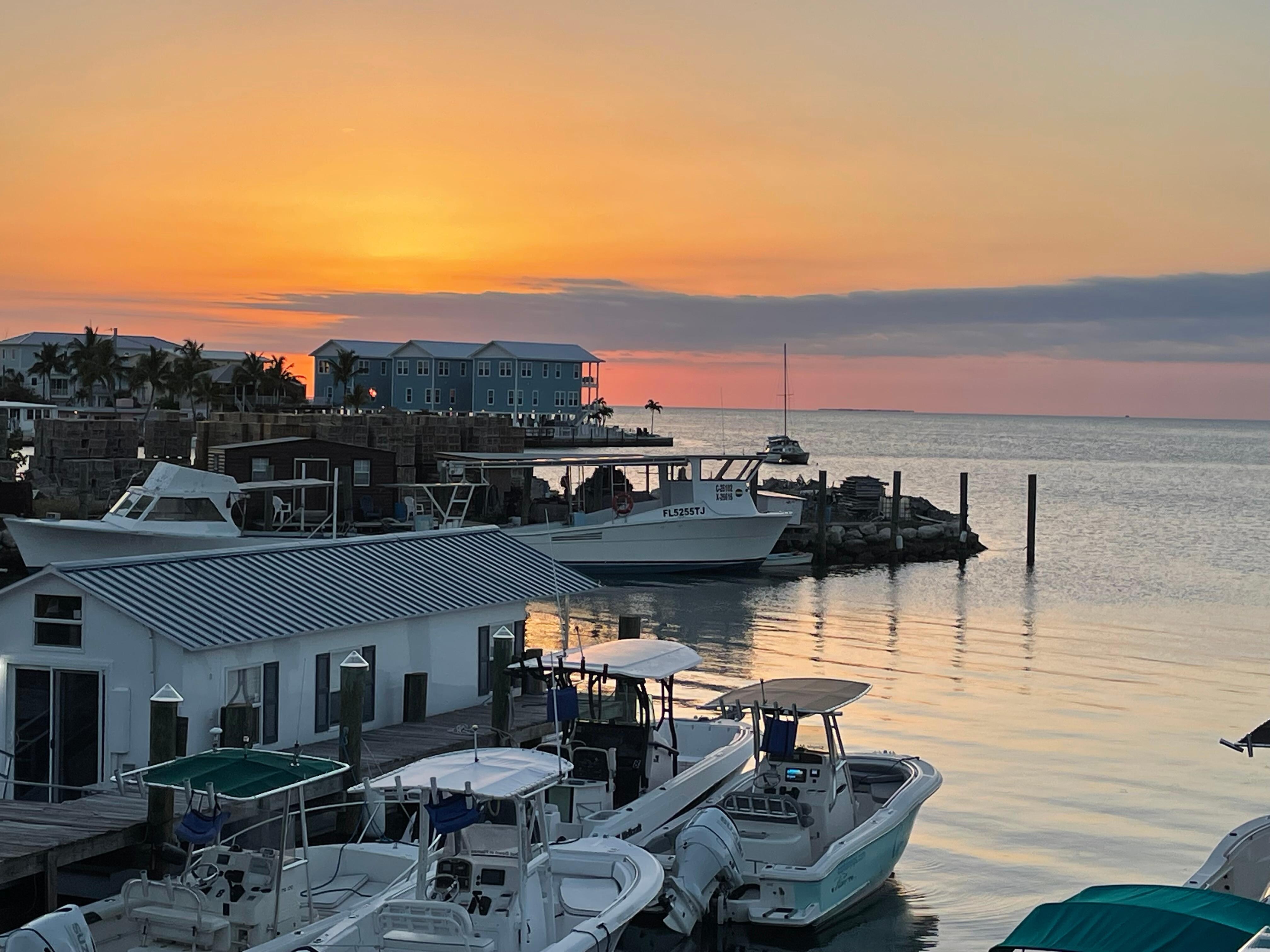 Beautiful sunset on our first stay 