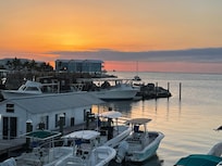 Beautiful sunset on our first stay