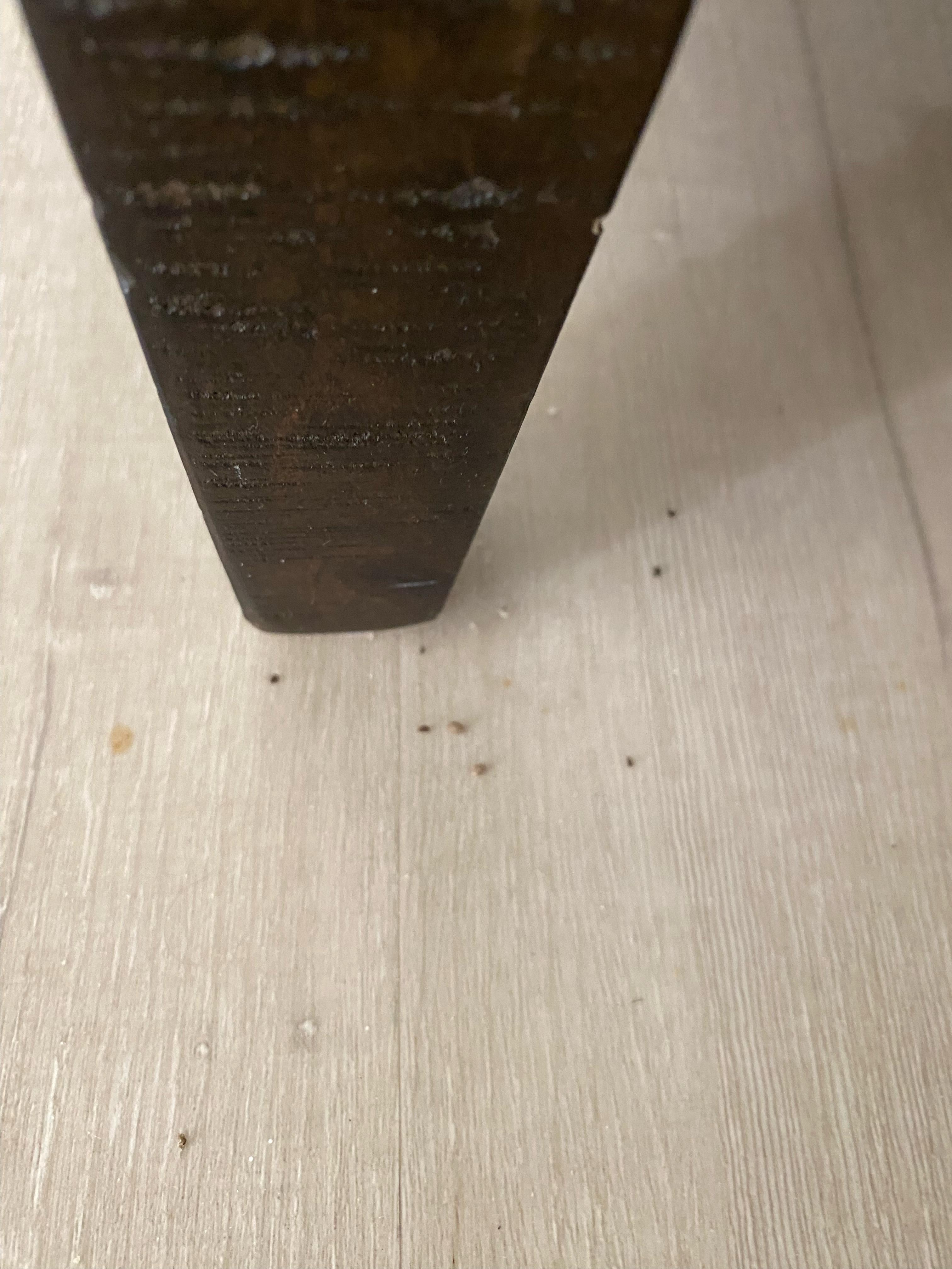 Area by one of our bedposts.