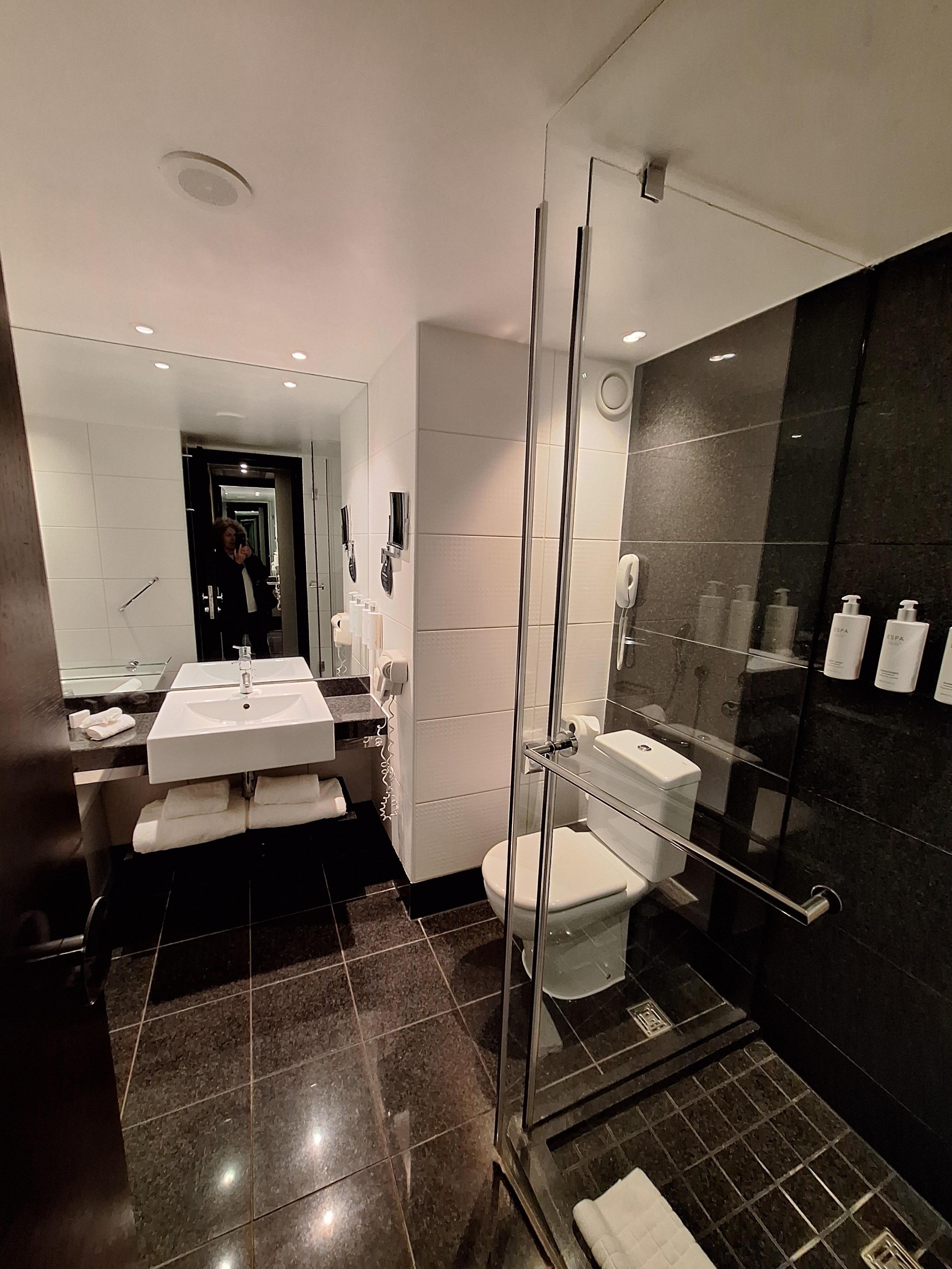 Bathroom had shower and tub