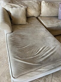 Sofas have a lot of wear