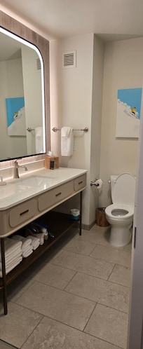 Good size bathroom, clean