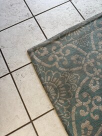 Dirty rug and floor