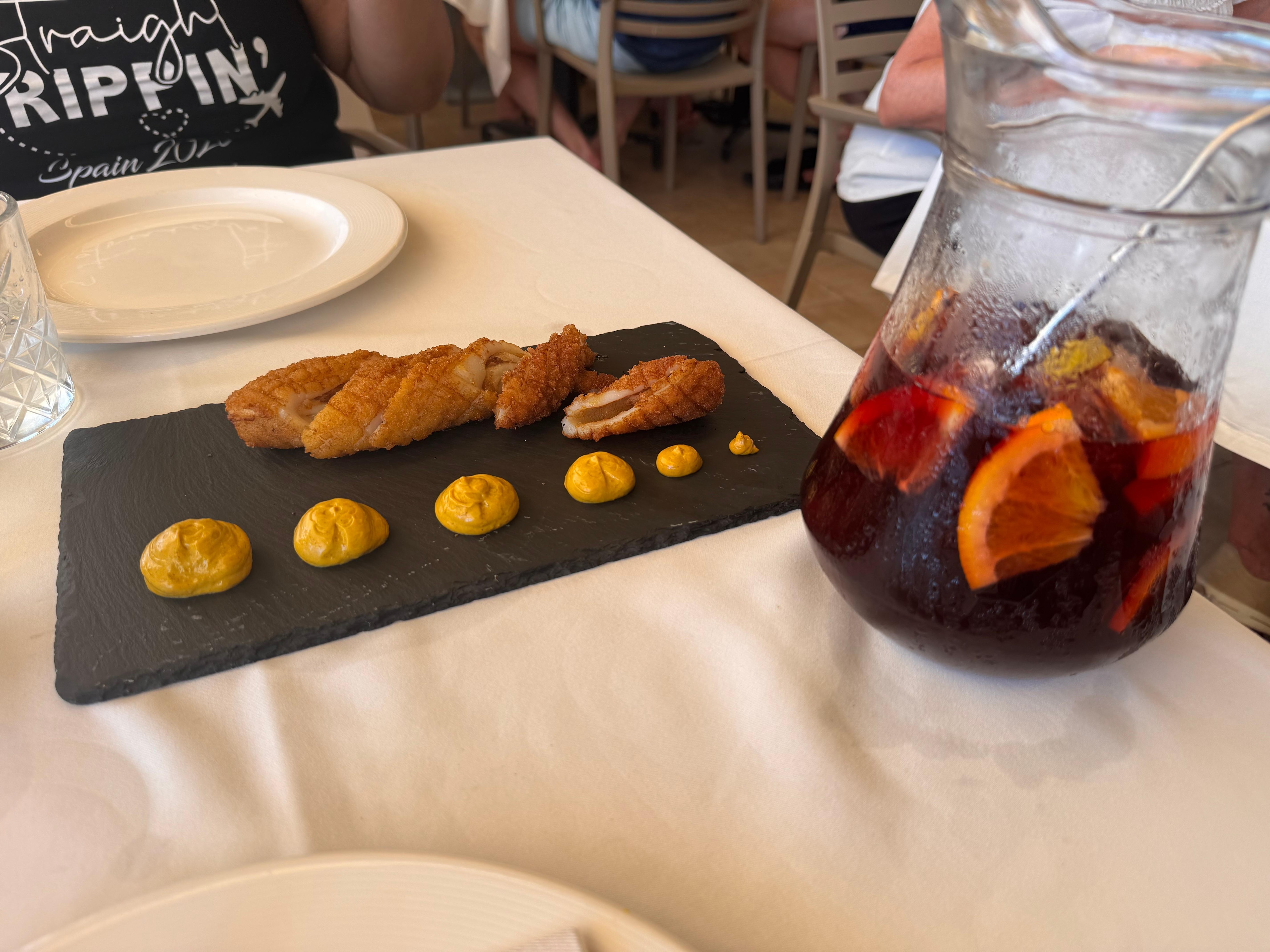 Outstanding calamari and sangria