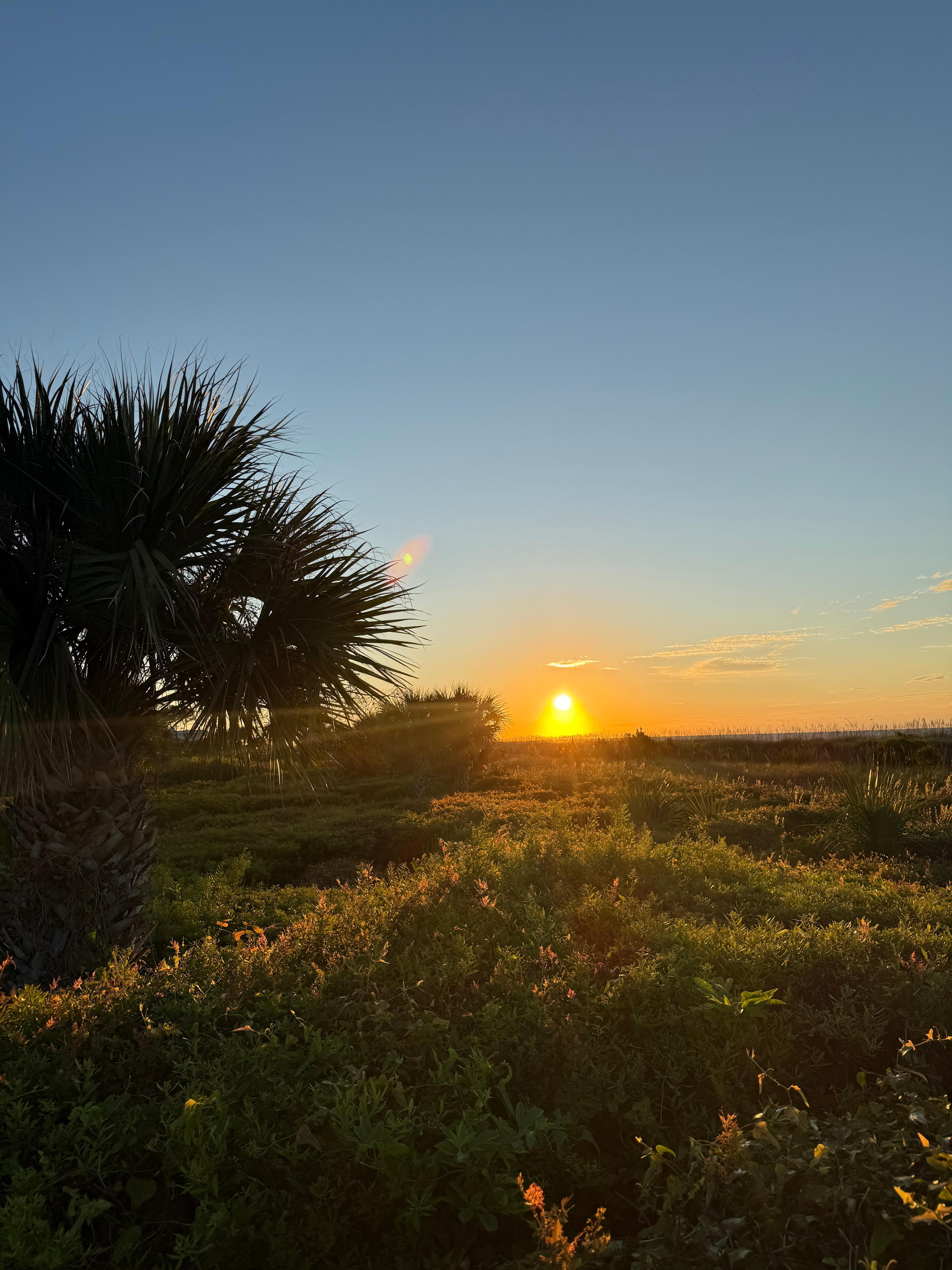 Sunrise right in front of our unit 