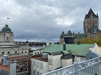 View from the terrace on top of the building