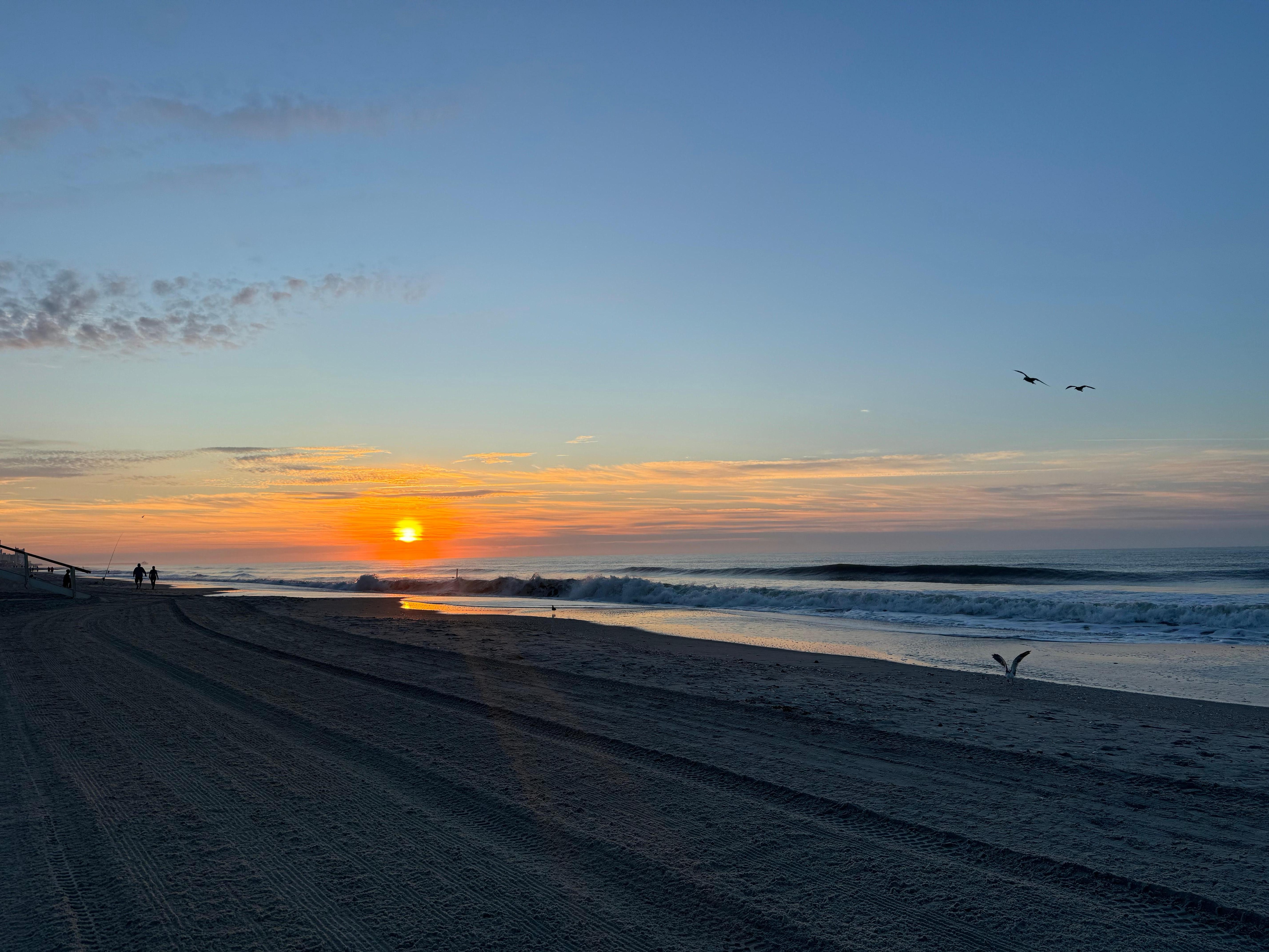 Sunset on the beach. 