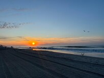 Sunset on the beach.