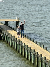 From the balcony looking at the pier.