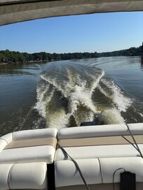 Pontoon on the river/lake