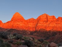 Sunset view from the terrace above the property.