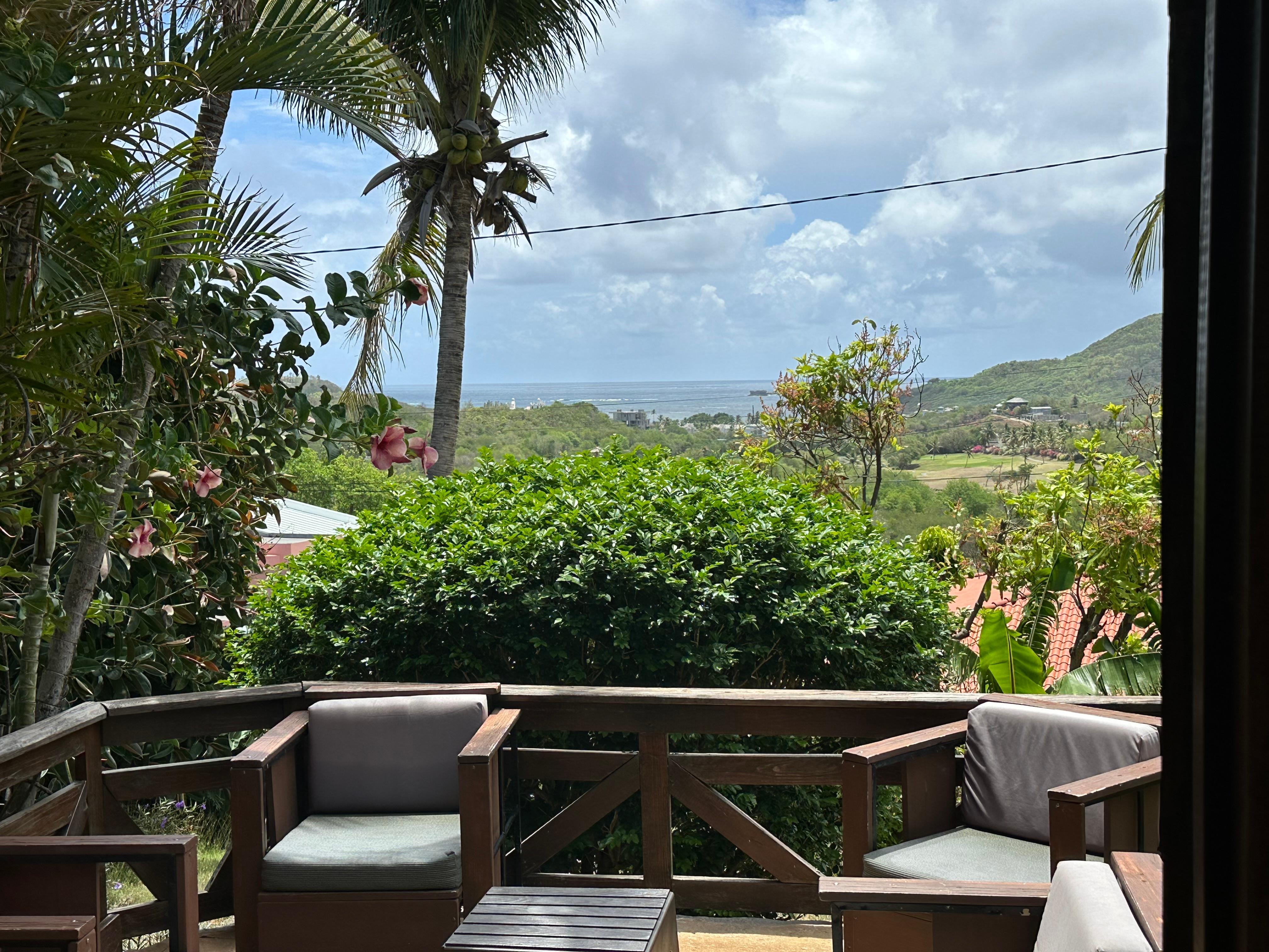 This picture does not do the actual view justice. The upstairs patio has a similar view.