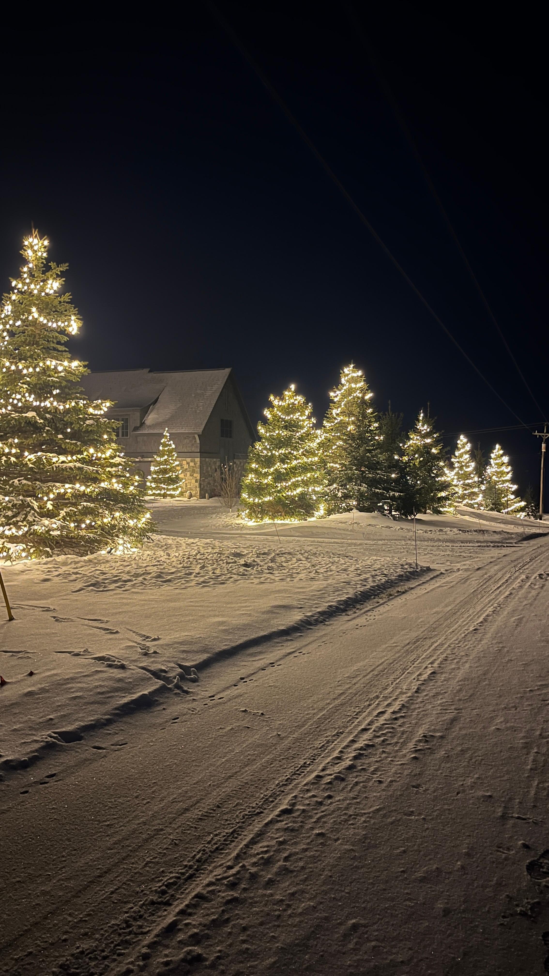 Across from the house