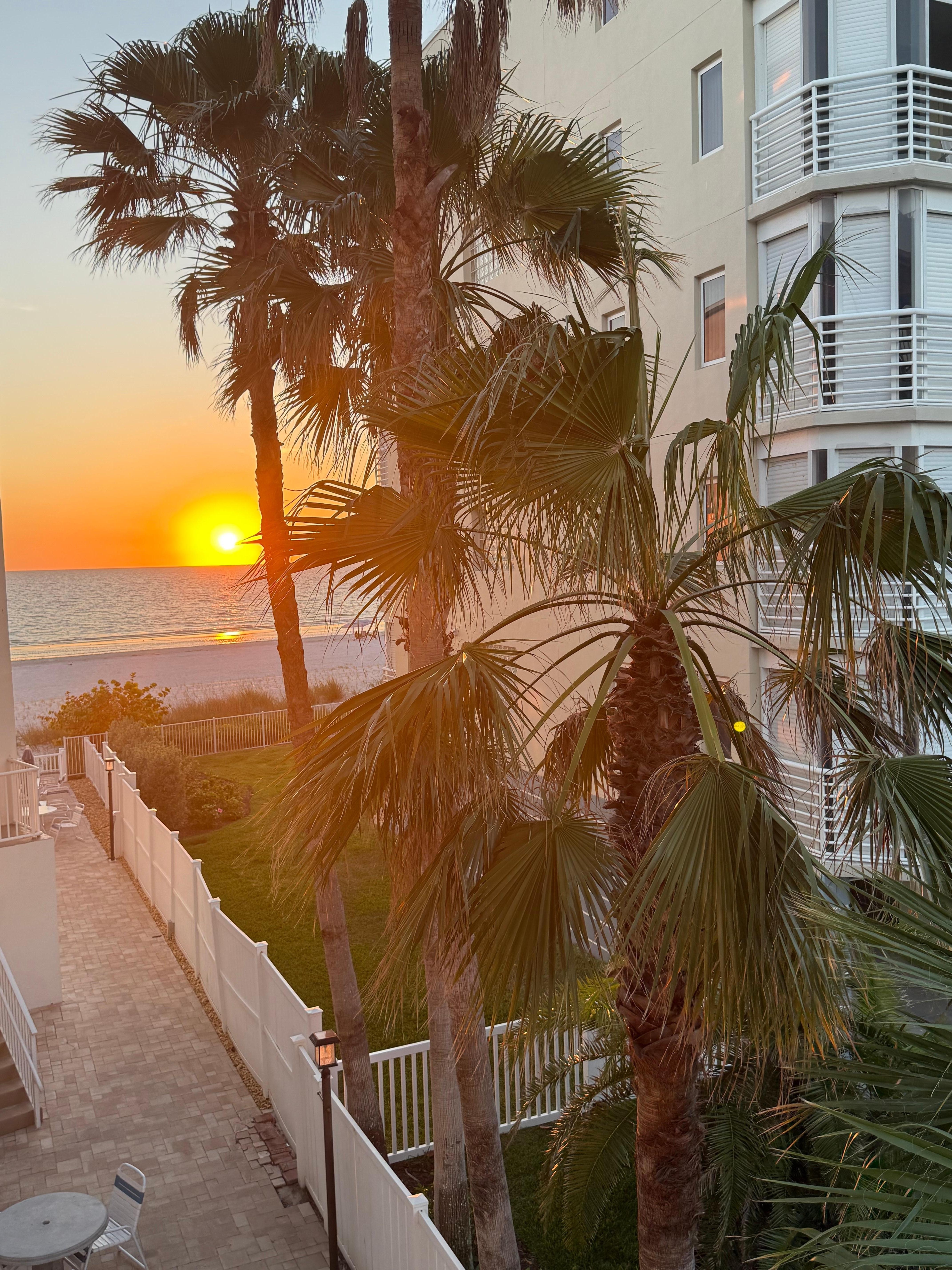 Was able to watch the sunset from the side balcony 