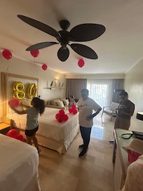 They decorated my moms room for her birthday