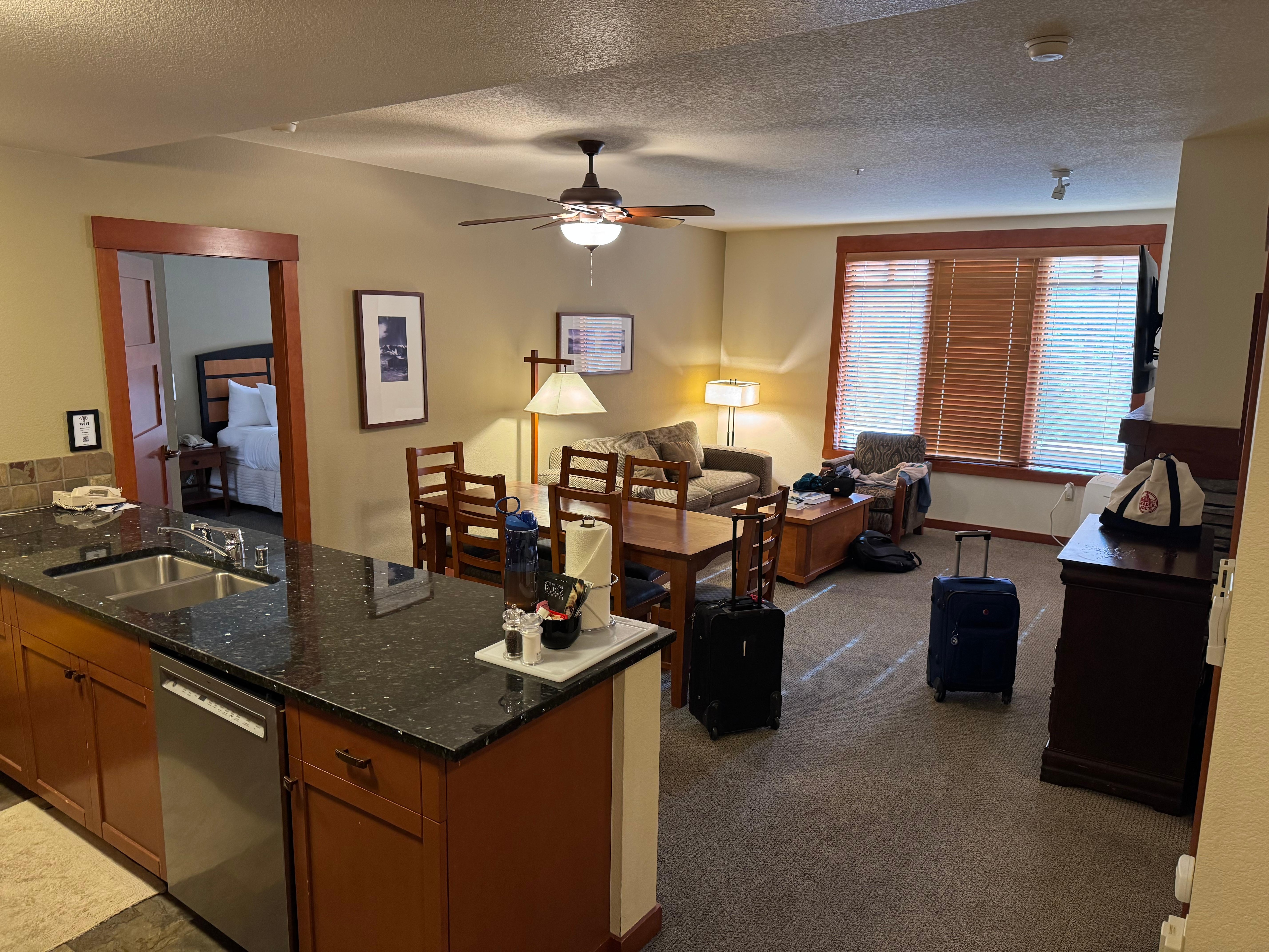 Living room and a dining table 