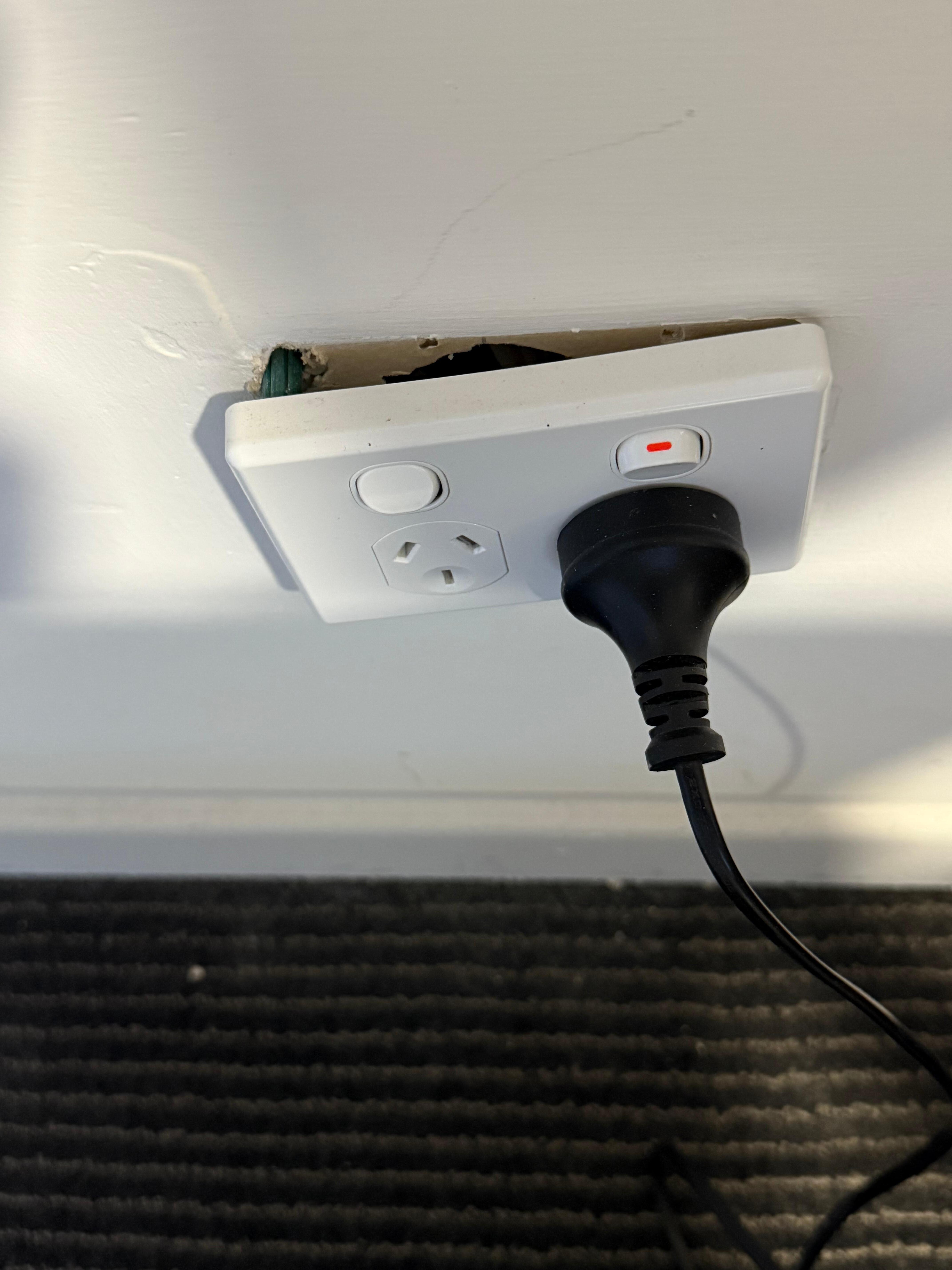 Exposed electrical wires