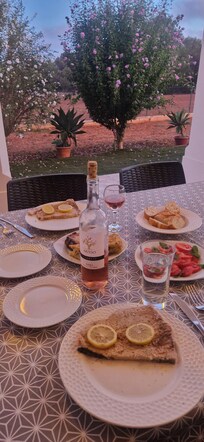 Abendessen auf der Terrasse