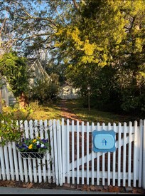 Gate in front of the walkway