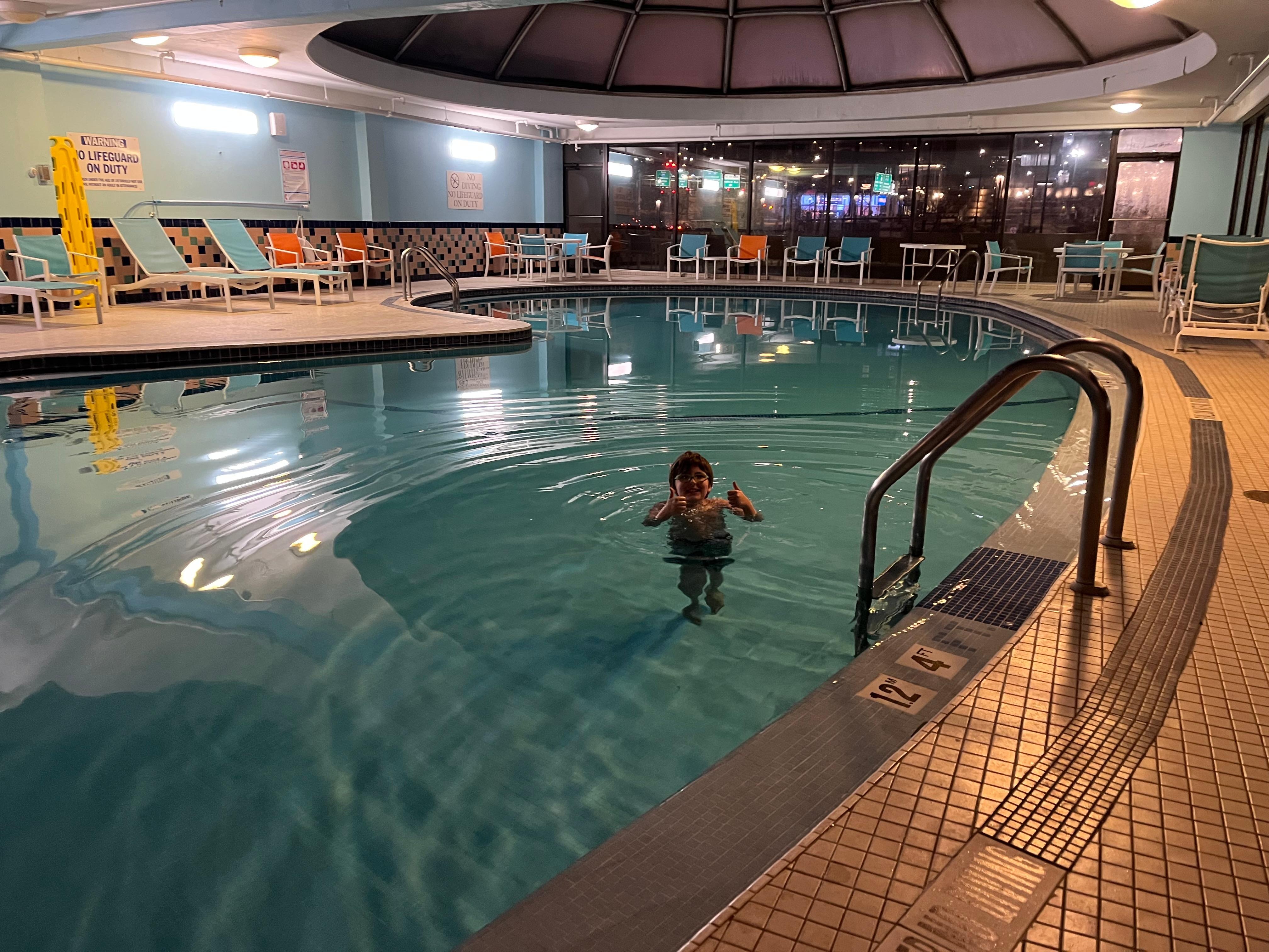 Swimming pool was huge