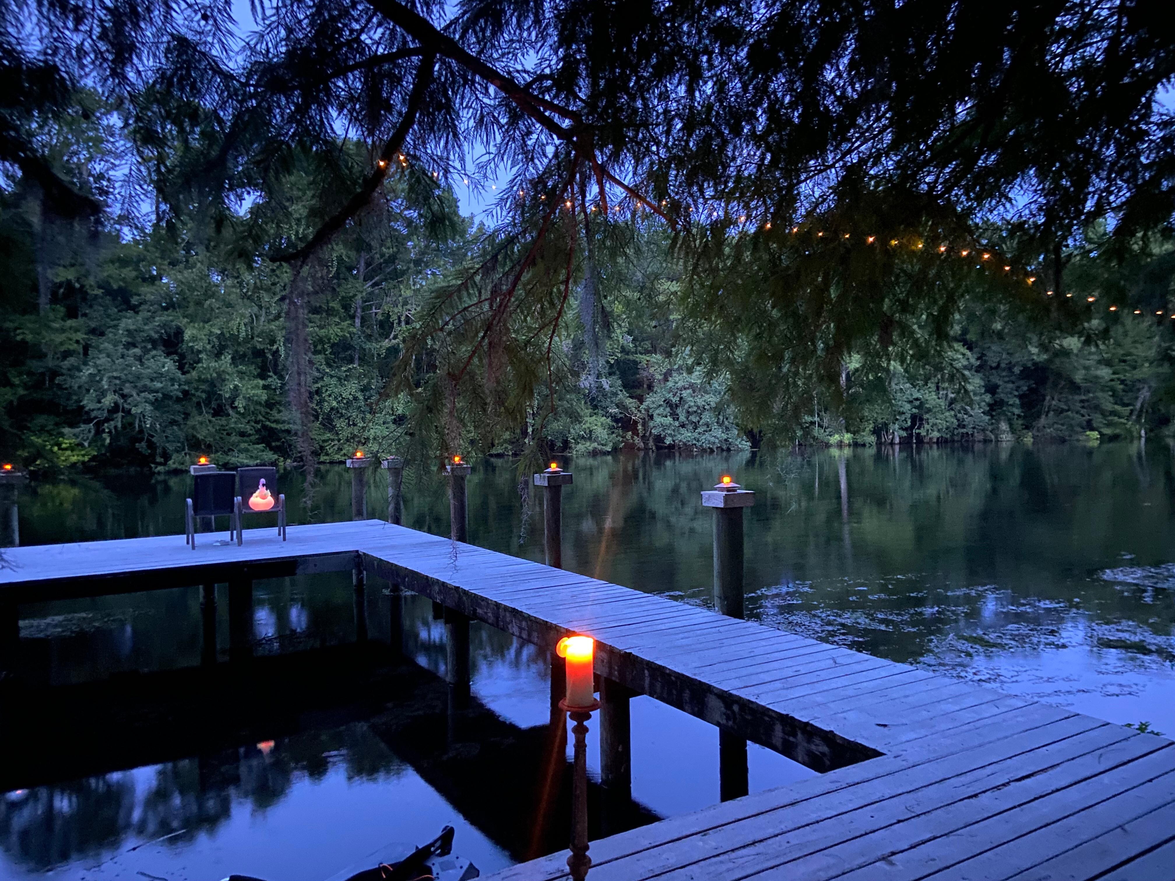 Dock at sunset.