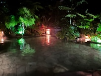 Hot springs at night