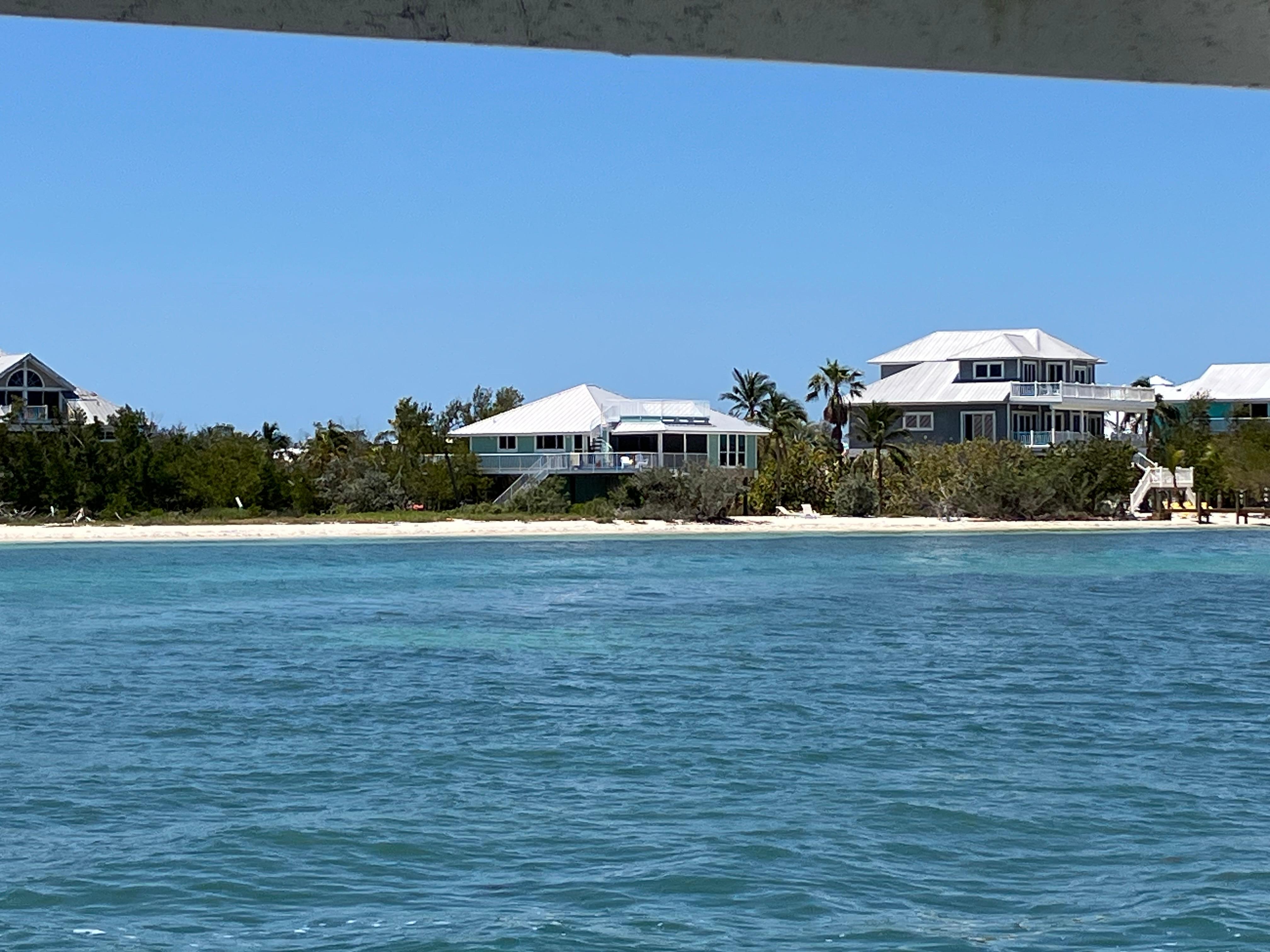 Looking at the house from the water