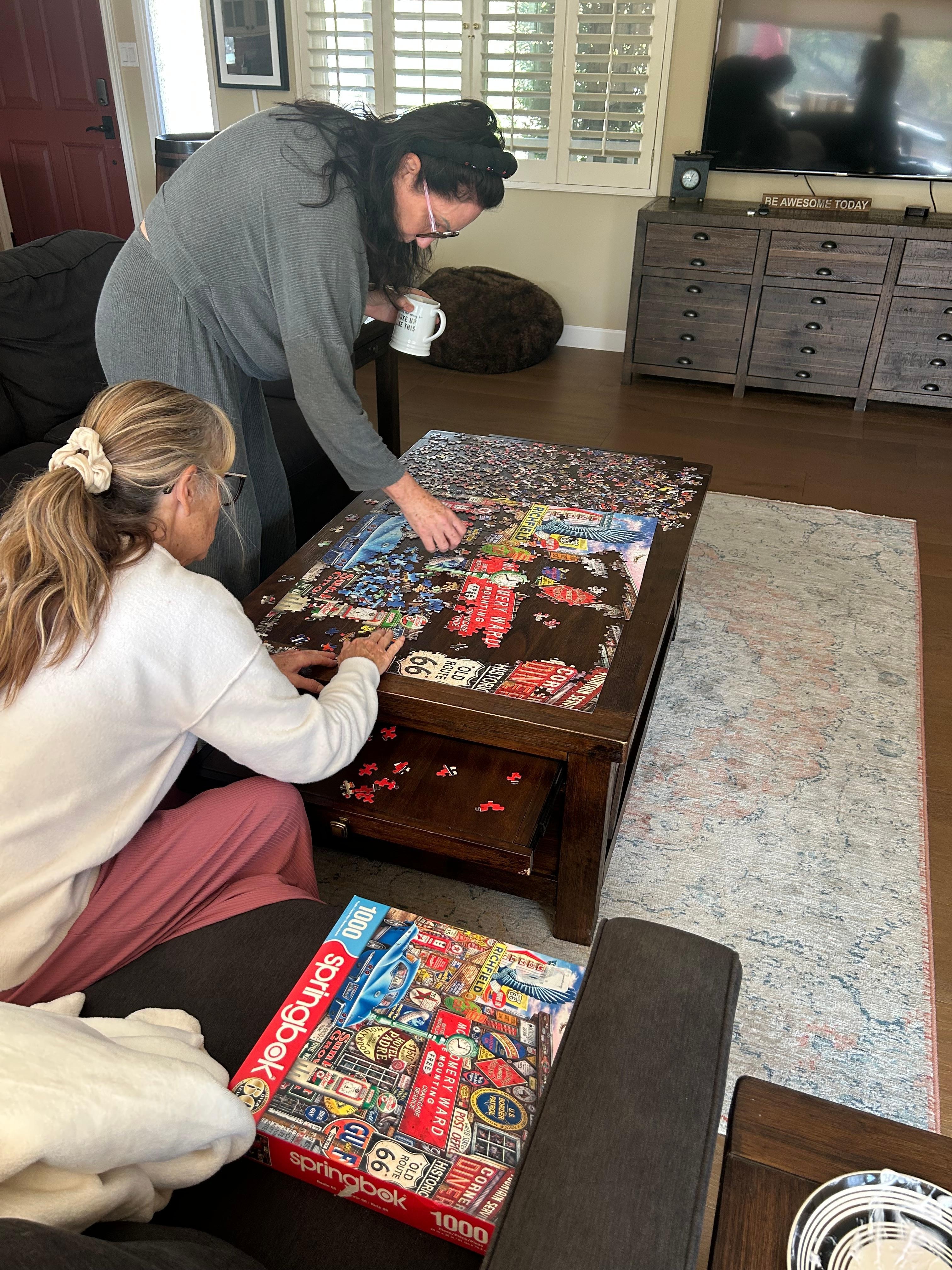 Great space to do a puzzle. 