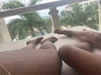 Me and my babe, just taking it all in — relaxing on the balcony, enjoying the beautiful view and peaceful vibes.