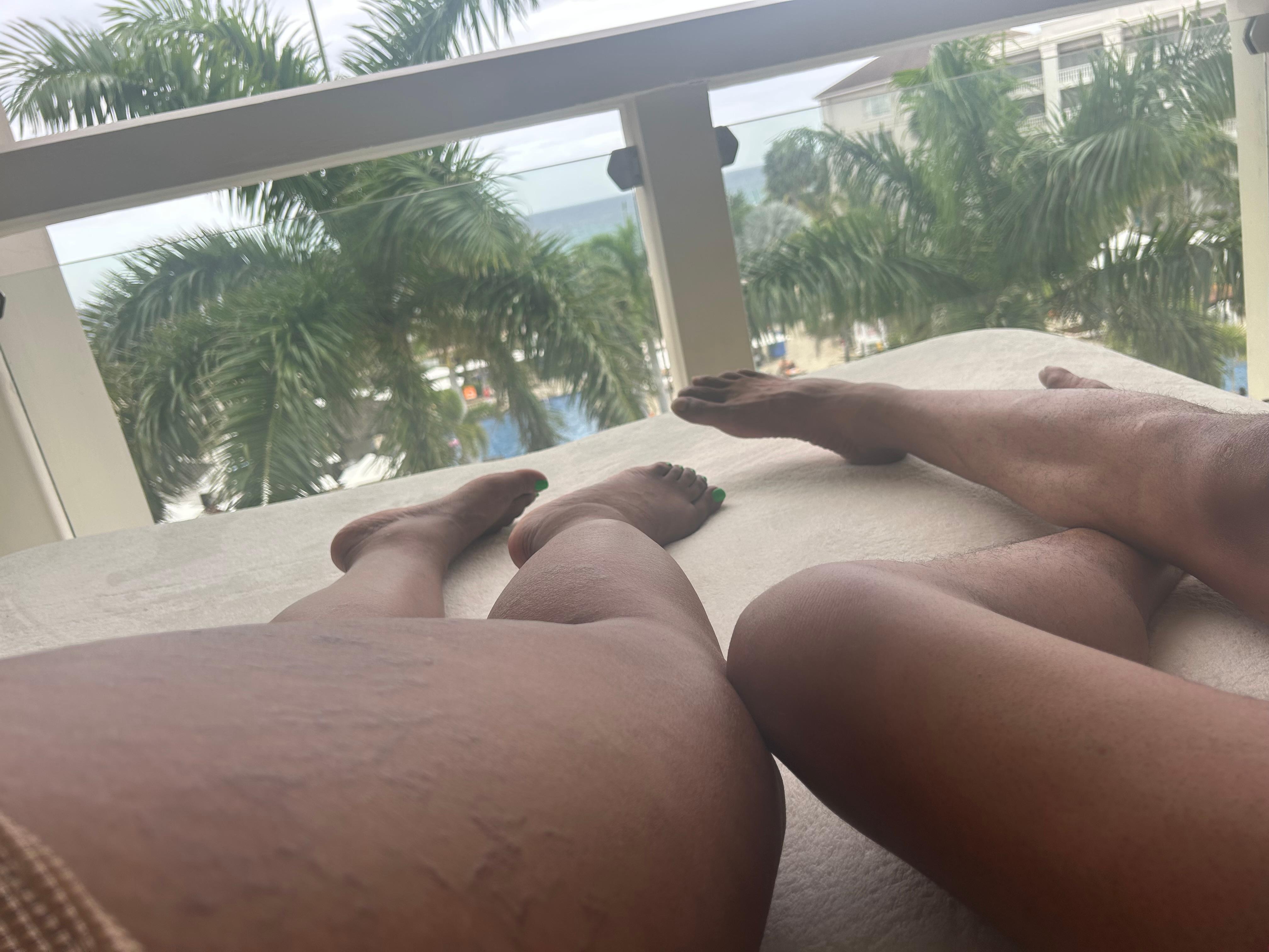 Me and my babe, just taking it all in â relaxing on the balcony, enjoying the beautiful view and peaceful vibes.