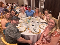 At the wedding in Marriott hotel just down from Bel Mer