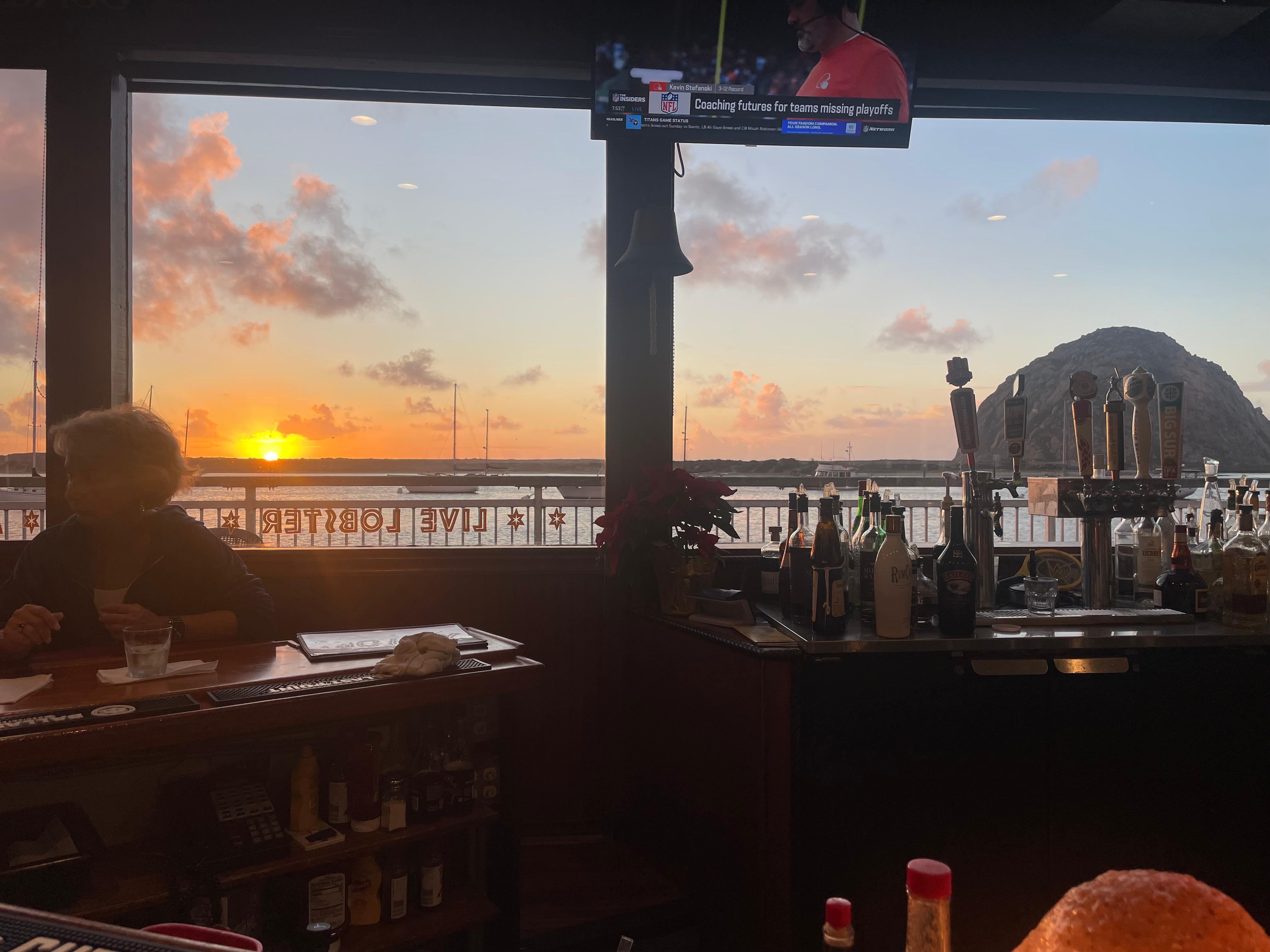 Sunset at Rose’s Bar and Grill 
