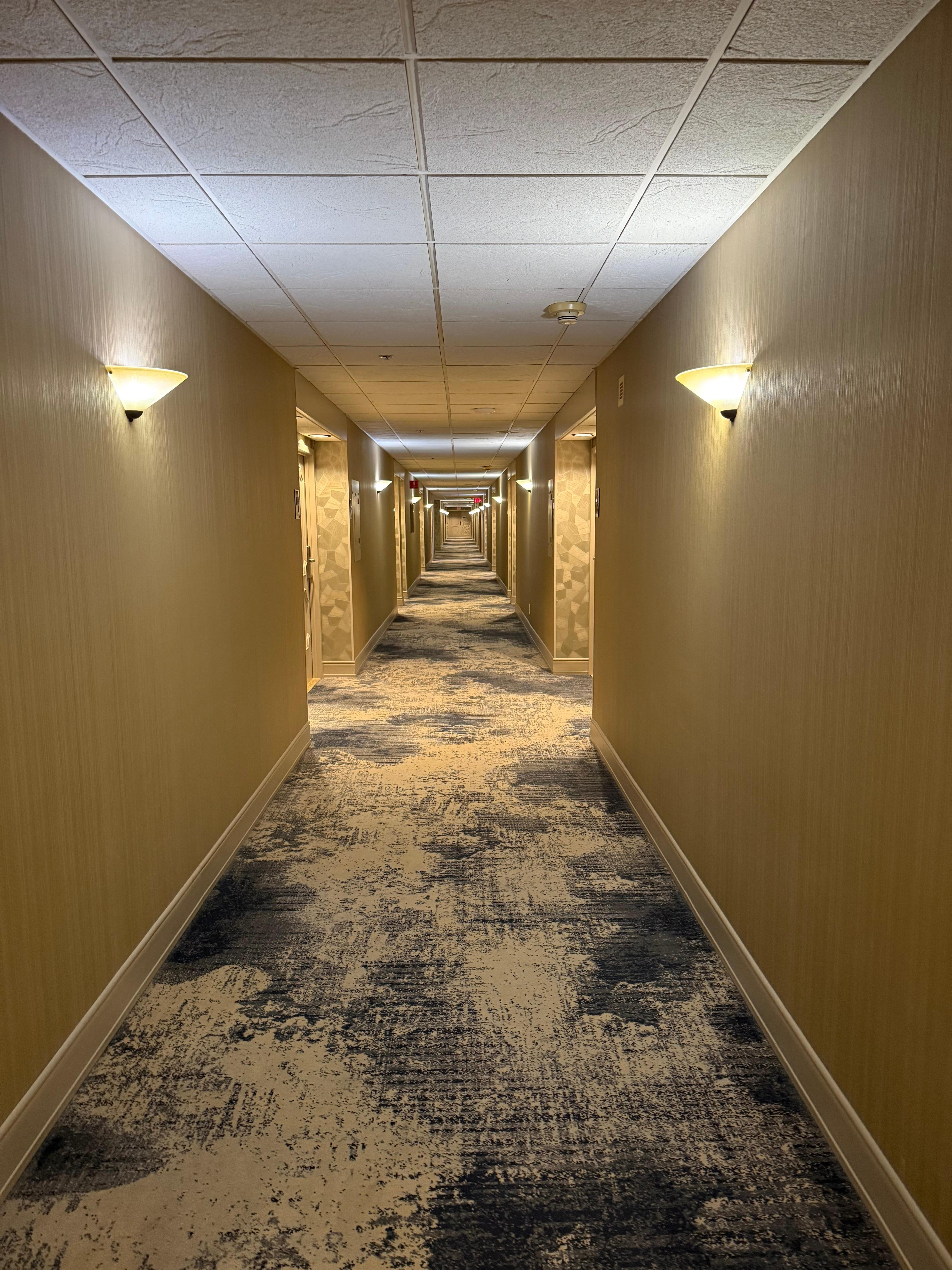 The hallway outside our room