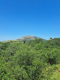 A view of Mt Scott from the sun room. (Camera version)