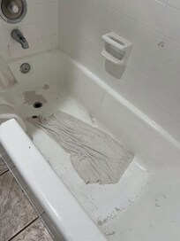Second bathroom as worst than the first bathroom.